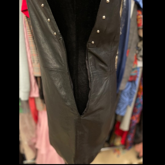 SAINT LAURENT leather mini dress - Picture 7 of 8